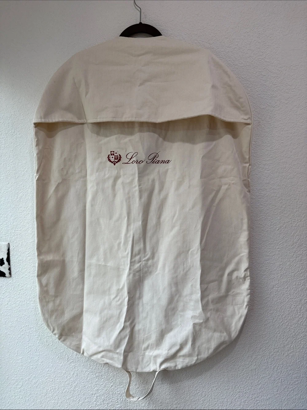 Loro Piana Beige Zip Up Garment Cover Bag Travel